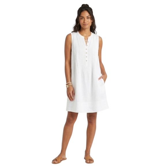 Faherty Dresses & Skirts - Faherty White Sleeveless Midi Tunic Dress